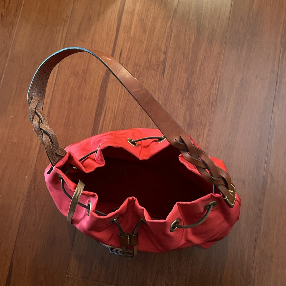 Red Drawstring Women's Bag - Picture 6 of 15